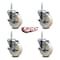 Service Caster 4 Inch Nylon Wheel Swivel 58 Inch Threaded Stem Caster Set with Brake SCC SCC-TS20S414-NYS-TLB-58212-4 - alternate 2